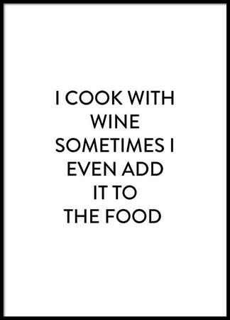 Cook With Wine Poster