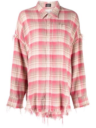 r13 shirt pink plaid