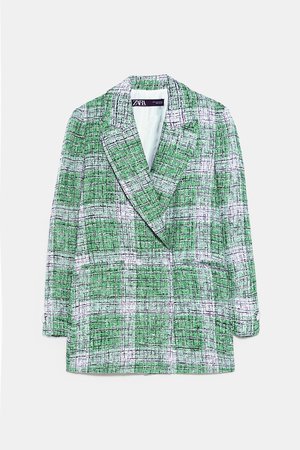 PLAID FROCK COAT - STARTING FROM 70% OFF-WOMAN-SALE | ZARA United States green