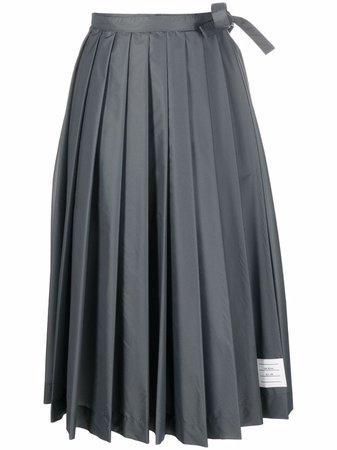 Thom Browne Pleated Midi Skirt - Farfetch