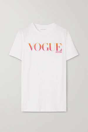 White + VOGUE printed organic cotton-jersey T-shirt | Christopher John Rogers | NET-A-PORTER