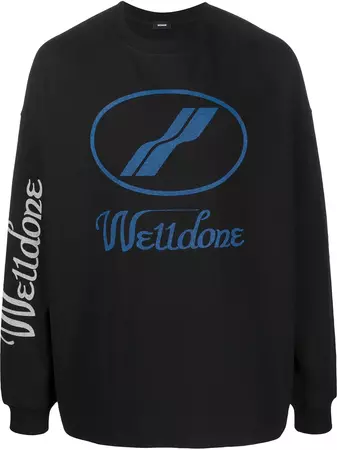 We11done Oversized Logo Sweatshirt - Farfetch