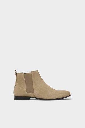 BEIGE LEATHER ANKLE BOOTS-View All-SHOES-MAN | ZARA United States