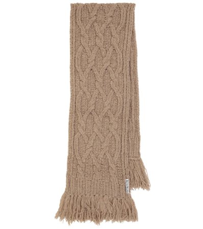 Acne Studios Cable-knit wool-blend scarf
