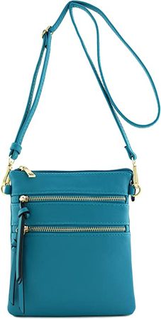 Isabelle Functional Multi Pocket Crossbody Bag (Teal): Handbags: Amazon.com