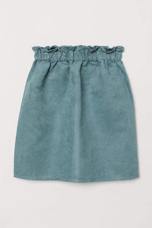 Paper Bag Skirt - Turquoise