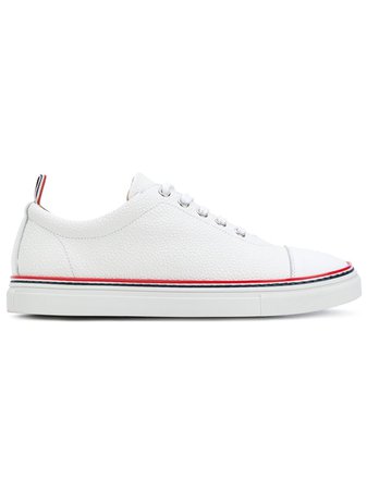 Thom Browne Tennis Collection Straight Toe Cap Trainer - Farfetch