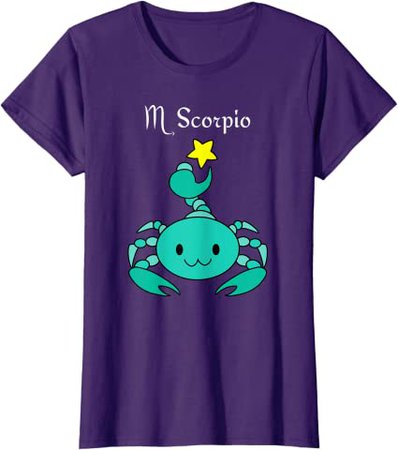 Amazon.com: Scorpio Birthday Gift Anime Horoscope Zodiac Astrology T-Shirt: Clothing