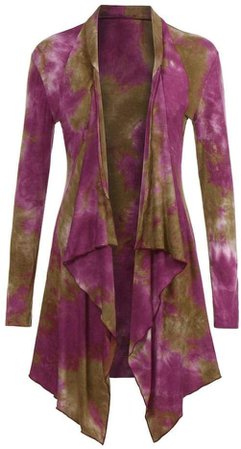 Kimono Irregular Hem Cardigan for Women Long Sleeve Blouse Loose Blue at Amazon Women’s Clothing store