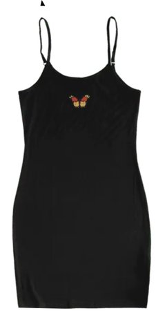 black butterfly short dress