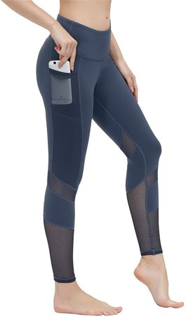 Amazon.com: romansong Mesh Leggings with Pockets for Women High Waist, Womens Workout Athletic Run Leggings Sexy Yoga Pants with Design: Clothing