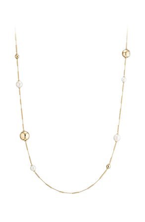 David Yurman Solari Long Station Necklace with Pearls in 18K Gold | Nordstrom