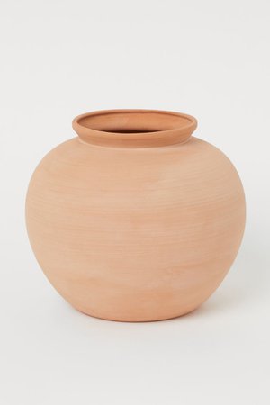 Round Terracotta Vase - Terracotta - Home All | H&M US