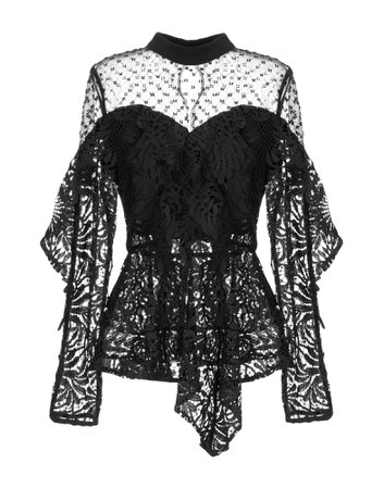 Blouse In Black | Print chiffon maxi dress, Crochet