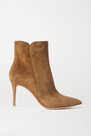 Tan Levy 85 suede ankle boots | Gianvito Rossi | NET-A-PORTER