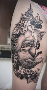 thigh tattoo fox - Google Search