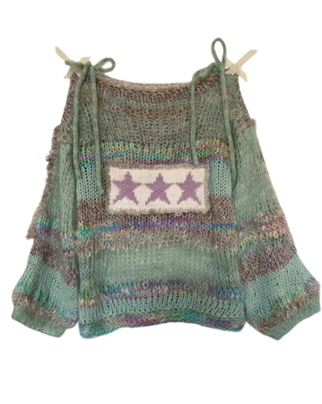 Pastel Knit Star Sweater
