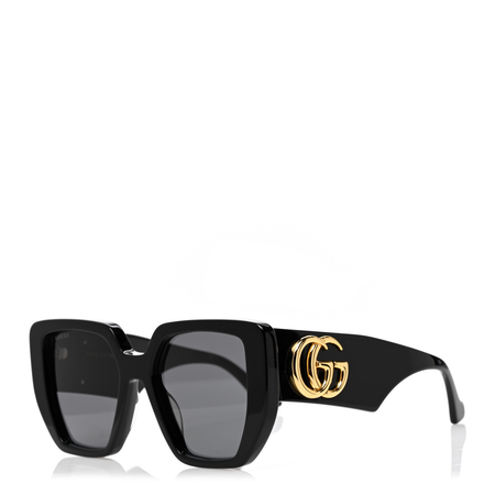 GUCCI Acetate Square Frame Sunglasses GG0956S Black $550