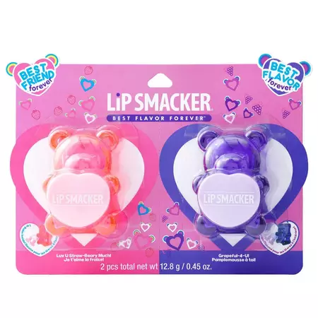 Lip Smacker Bear Lip Balm - Pink/purple - 2pk : Target