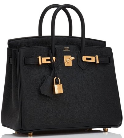 Hermes Birkin 25cm Black Togo Bag Gold Hardware