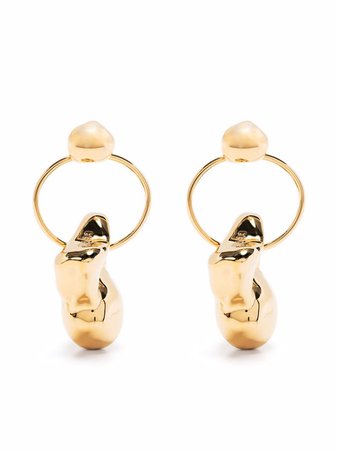 Colville Nugget brass earrings - FARFETCH