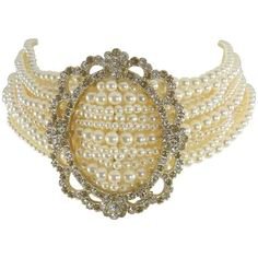 Chanel 15a Victorian Style Pearl And Rhinestone Choker