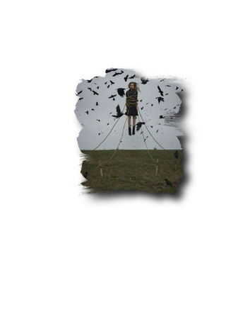 surrealism art crows floating
