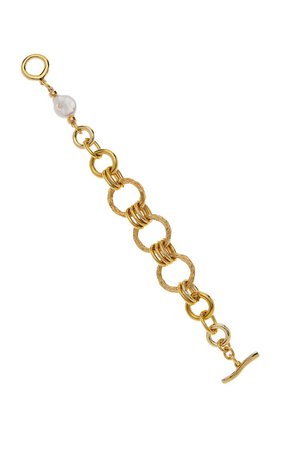 Gold-Plated Pearl Bracelet By Lizzie Fortunato | Moda Operandi