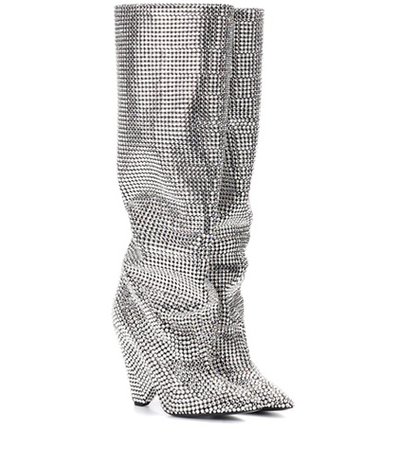 Niki 105 crystal-embellished boots