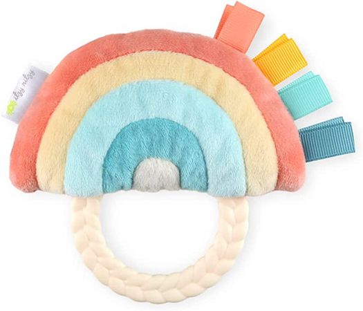 Amazon.com: Itzy Ritzy - Ritzy Rattle Pal with Teether; Features A Minky Plush Character, Gentle Rattle Sound & Soft Teether; Rainbow : Everything Else