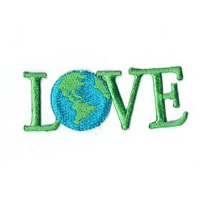 Planet Earth - World - Green/Blue - Ecology - Iron on Applique/Embroidered Patch - Walmart.com - Walmart.com