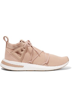 adidas Originals | Arkyn suede and rubber-trimmed stretch-knit sneakers | NET-A-PORTER.COM