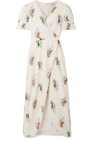 Madewell | Magdalena wrap-effect floral-print voile maxi dress | NET-A-PORTER.COM