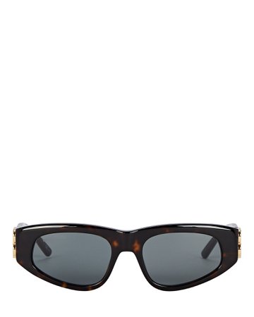 Balenciaga Dynasty Logo Rectangle Sunglasses | INTERMIX®