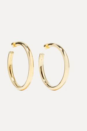 Gold Samira gold-plated hoop earrings | Jennifer Fisher | NET-A-PORTER