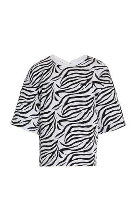 Fausta Zebra-Print Jersey T-Shirt By Rotate | Moda Operandi