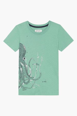 Jean Bourget Octopus Boys Shirt - Mini Ruby