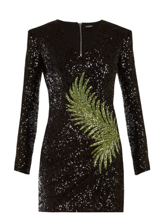 Sequin-embellished mini dress | Balmain | MATCHESFASHION.COM
