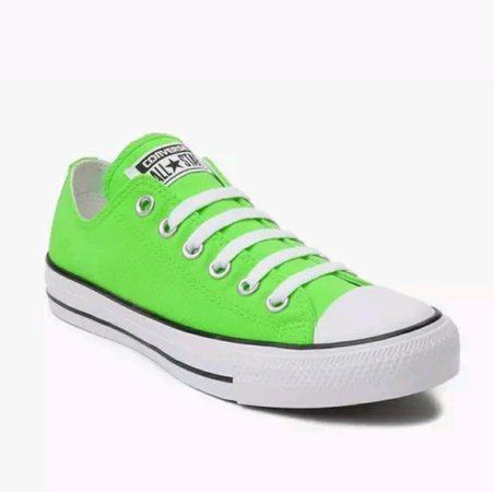 UNISEX NEON GREEN CONVERSE ALL STARS LOW TOP