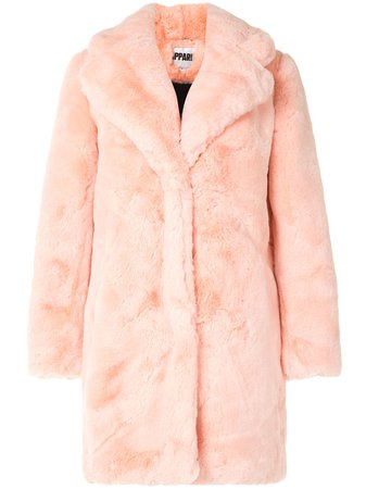 Pink Apparis Sasha oversized faux-fur coat SASHA - Farfetch