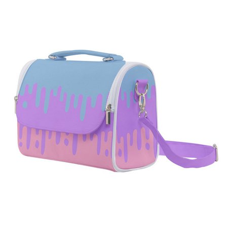 Pastel Slime Kawaii Shoulder Bag (Blue Purple Pink)