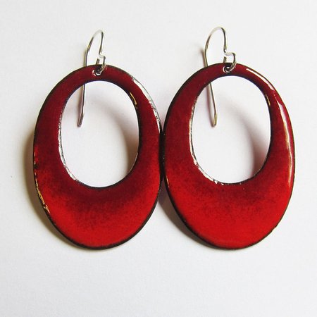 large red earrings
