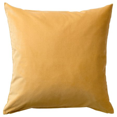 SANELA Housse de coussin, brun doré, 50x50 cm