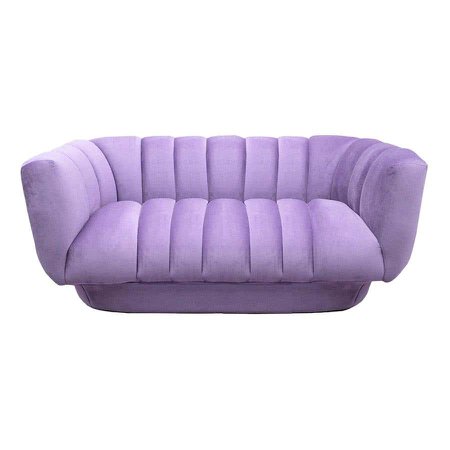 New Postmodern Style Purple Velvet Loveseat Sofa Beirut For Sale at 1stDibs