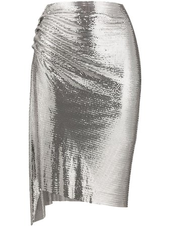 Paco Rabanne chainmail ruched skirt