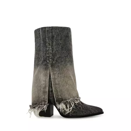 LIVVY Black Denim Western Boot | Women's Boots – Steve Madden