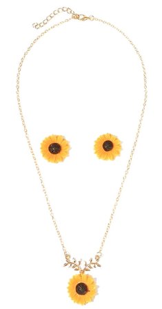 sunflower jewelry set