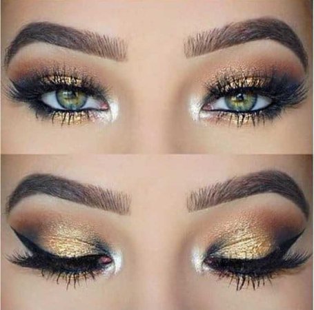 Gold Eyeshadow Look