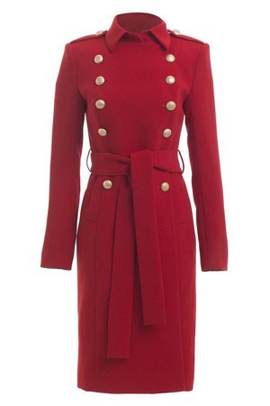 misha collection ANDREA TRENCH COAT | RED