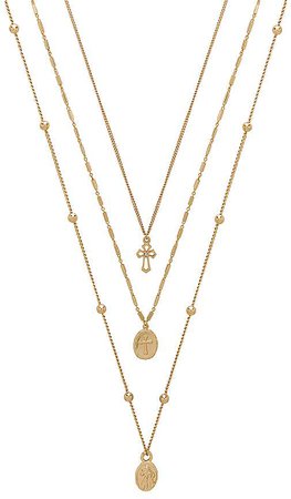 Ettika Single Charmer Necklace Set in Gold | REVOLVE